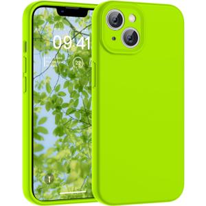 SUPFINE Designed for iPhone 14 Case,Premium Liquid Silicone with [Soft Anti-Scratch Microfiber Lining][Upgraded Camera Protection] Slim Shockproof Phone Case for Men Women Girls,Green