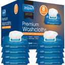 Inspire Adult Wet Wipes, Wash Cloths, Incontinence & Cleansing for Elderly Extra Large, 8"x12" (Pack of 8)