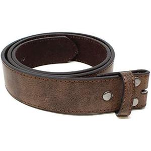 Leather Belt Strap with Vintage Distressed Texture 1.5" Wide with Snaps and without Buckle S Leather Belt Strap with Vintage Distressed Texture 1.5" Wide with Snaps and without Buckle S