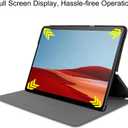 Tablet Cover for Microsoft Surface Pro X 13" (2021/2020/2019 Release),Ultra Slim Lightweight Leather Case for Microsoft Surface Pro X,Compatible with Type Cover Keyboard (Red)