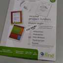 C-Line Recycled Project Folders with Thumb Cut Fronts, Reduced Glare, Letter Size, Clear, 25 per Box (62127)