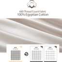 Full Size Fitted Sheet Only Light Beige, 100% Egyptian Cotton 600 Thread Count, 16" Deep Pocket Premium Cotton Mattress Sheet (1 Bottom Sheet Only)