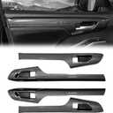 GearUp Inner Door Handle Cover Compatible with Toyota Highlander XSE, XLE, LE, L 2024 2023 2022 2021 2020 Carbon Fiber Pattern Car Door Handle Bowl