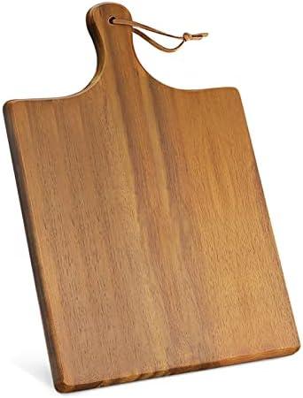 AIDEA Acacia Wood Cutting Board with Handle, Large Wooden Charcuterie Board for Bread, Cheese, Meat, and Fruits, Food Serving Tray for the Kitchen (17" x 11") AIDEA Acacia Wood Cutting Board with Handle, Large Wooden Charcuterie Board for Bread, Cheese, Meat, and Fruits, Food Serving Tray for the Kitchen (17" x 11")