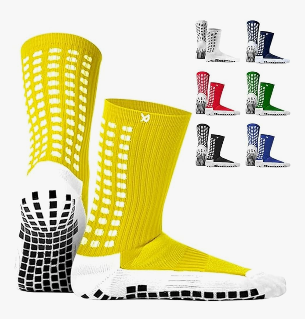 Lux Dual Grip Socks - Soccer Grip Socks for Men and Women. GripArray Performance & Comfort