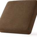 CHUN YI Small Couch Cushion Cover Stretch, Sofa Seat Slipcovers for Pets, Suitable for Armchair Loveseat Sofa with Spandex Jacquard Washable Fabric(Small,Coffee) (1 Piece - Small)