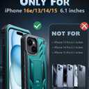 FNTCASE for iPhone 15 Phone Case: for iPhone 13 & 14 & 16e Case Military Grade Shockproof Protection Hard Phonecase - Dual Layer Matte Textured Drop Proof Rugged Protective Cover - 6.1 Inch Green
