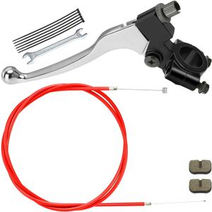YOXUFA Mini Bike Brake Lever Kit with 61" Brake Cable Replacement for Coleman Minibike CT100U CC100X Baja Doodle Bug DB30 Motovox MBX10 MBX11 Monster Moto 80cc 105cc Powersports Parts 7/8" 22mm Handle