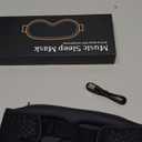 Mixiba 3D Contoured Sleep Mask with Bluetooth Headphones, Adjustable Blackout Sleeping Mask, Easy Installation Sleeping Headphones with Ultra-Thin Stereo Speakers for Men, Women - Black