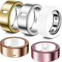 5 Pack Ring Cover Compatible with Oura Ring Gen 4/Oura Ring Gen 3 Horizon/Heritage, Abrasion-Resistant TPU Case for Oura Ring Protector Accessories for Oura Size 10 (Gold+Silver+Rosegold+Pink+White)