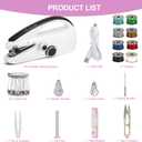 Mini Handheld Sewing Machine for Beginners, Easy to Use, Fast Stitching Perfect for Clothes, Fabrics, and Quick Home Repairs for Mom Birthday Valentine's Day and Christmas (Black)