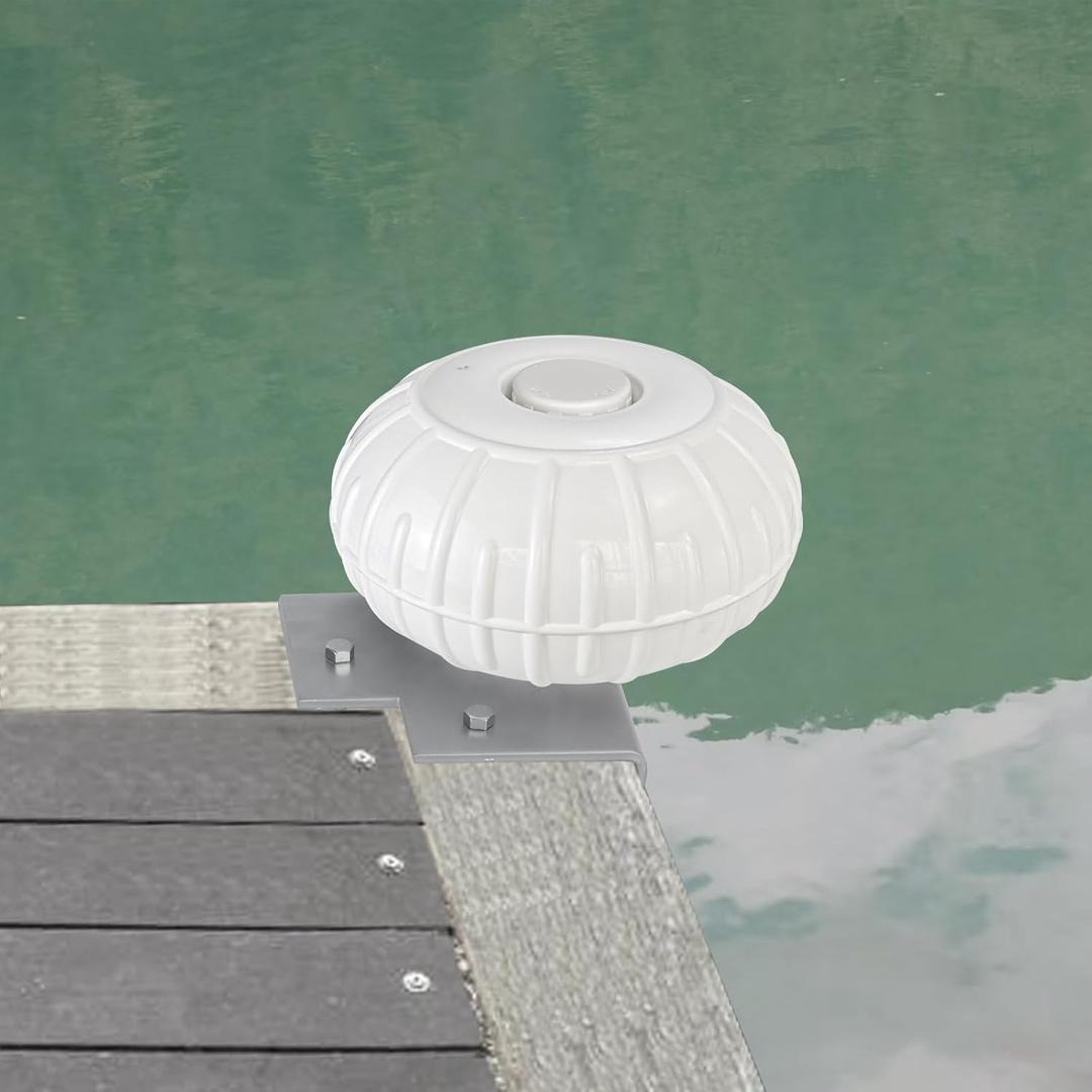 Dock Bumpers Wheel,Corner Mount Boat Dock Wheel Bumper,Dock Corner Bumper Wheel Fender for Docking Pontoon Boat,Marine-Grade,Inflatable 12",Smooth Rolling,with Heavy-Duty Hardware
