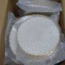 Lullaby 120PCS Ivory Scalloped Plastic Plates with Gold Rim, Disposable Elegant Plates Include 60pcs Dinner Plate 10.25", 60pcs Dessert Plate 7.5", Perfect for Daily Use, Wedding and Party
