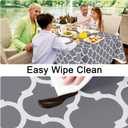 Smiry Round Plastic Table Cloth, Waterproof Vinyl Tablecloth with Flannel Backing for Round Tables, Wipeable & Spillproof for Dining, Camping, Indoor and Outdoor (60" Round, Grey)