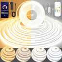 Pandery COB LED Strip Light,CCT Dimmable Strips Light,2700K-6500K,9.84ft/3m,8mm Wide,CRI90+ 24V LED Strips Kit with Bluetooth APP Control/Music Mode,for Bedroom,Kitchen,DIY Lighting