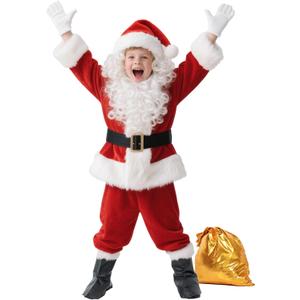 UDYR Kids Santa Costume - Santa Claus Suit for Child Boy Deluxe Santa Outfit for Christmas Halloween Parties&Events (Small)