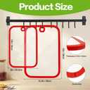 2 Pack Clear Glass Cutting Board, 2 Size Chopping Board with Non-slip Edges, Tempered Cutting Board with Hanging Hole for Kitchen Counter, Meal Prep, Dishwasher Safe (15"x 10", 12"x 8")