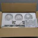 LMS Brushed Nickel Dining Room Light Fixture, 3-Light Clear Globe Glass Island Lights, Farmhouse Linear Chandeliers for Kitchen Island Pendant Light Fixtures, LMS-122SPL-BN3 (Silver)