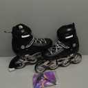 MammyGol Adults Adjustable Inline Skates, Safe and Durable Roller Skates with Giant Wheels, High Performance Professional Skates for Men Women Youth (X-Large - Adult (6-8 Men/7-9 Women), Black)