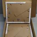 8x10 Picture Frame Set of 4, Made of Real Glass and Distressed White Wooden Frame, 8 by 10 Photo for Wall or Tabletop - Display Picture 5x7 with Mat or 8x10 Without Mat