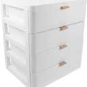 Lurrose Makeup Organizer with Drawer Tabletop Storage Box 11.41X10.23X7.67In Multi-Layer Cosmetic Storage Case for Vanity Desk Office Supplies