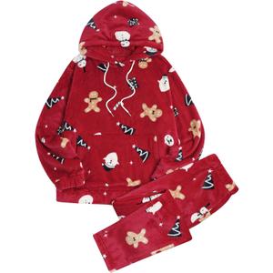 ZAFUL Women's Fuzzy Fleece Pajamas Sets Loungewear Long Sleeve pocket Casual Hoodies and Pants Set 2 Piece Fluffy Sleepwear (Silver, S)