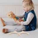 Toyvian Mini Wooden Clothes Hangers 10 Pieces Doll Closet Organizer Accessories for Bjd Dolls and Kids Doll Clothes Storage 2.95 Inch