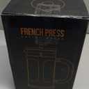 Veken French Press Coffee Maker 34oz, No Plastic Touching Cafe,Thickened Glass Stainless Steel Brewer, Cold Brew Cafetera Tea pot for Kitchen Travel Camping, Gifts, Decor, Bar Accessories, Dark Pewter