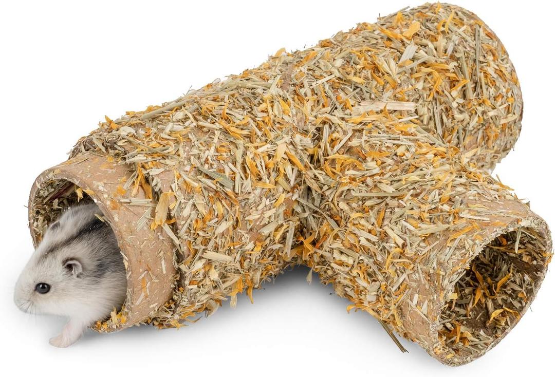 Niteangel Creative & Composable Hamster Tunnel: - DIY & Build Unique Tube Burrow as Hideout for Small Sized Animals Like Hamsters Mouse Gerbils Mice (T-Shape)