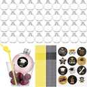 LemonRoad 40 Set 20 Set Graduation Balls Refillable Drink Ball with Graduation Themed Stickers and Straws Spherical Plastic Potion Bottle Plastic Fillable Ornament Balls for Class of 2026 Party