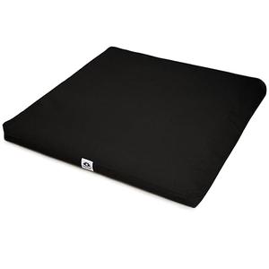 Waterglider International Zabuton, Eclipse line, Buckwheat Filled Meditation Cushion, 23" x 23" Black