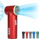 Kica JetFan Mini Personal Handheld Fan[Max 14Hrs Working Time] 3000mAh USB Rechargeable Battery, Metal Shell Turbo Fan, Adjustable Speed, for Office/Outdoor/Travel/Camping-Red
