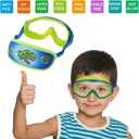 2 x Kids Swim Goggles Age 3-8, Toddler Goggles No Hair Pull,Child Swimming Mask Fabric Strap