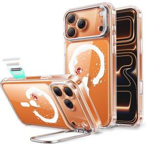 ESR for iPhone 17 Pro Max Case with Stand, Camera Control Cover Compatible with MagSafe, Military-Grade Drop Protection Magnetic Phone Case, Scratch-Resistant Back Cover,Santa Skater