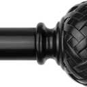 TONIAL Bronze Curtain Rod 32 to 43 Inches, 7/ 8 Adjustable Curtain Rods for Windows 20 to 39 Inches, Splicing Drapery Rods Heavy Duty with Netted Texture Finials