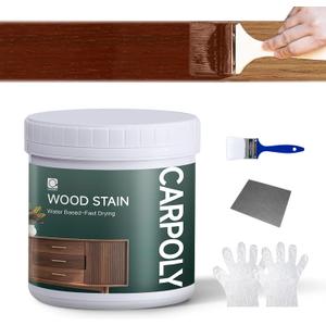 Wood Stain,32oz Cherry Red Wood Stain & Sealer in One, Water Based|Fast Drying|Non-Toxic|Low Ddor|Waterproof, for Indoor and Outdoor Furniture, Multiple Finishes(with Tools) (1kg)