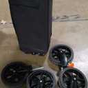 Collapsible Folding Wagon Heavy Duty,Foldable Utility Cart with Wheels,Large Capacity,with 2 Brakes,for Grocery Outdoor Camping Beach Gardening Shopping Fishing,Black