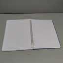 Cute Spiral Notebook journal A4 Aesthetic Pretty Design for Women Girls Kawaii with Pocket, 8.5 x 11 inch, Lined, Blue Flower