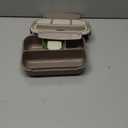 Bento Box Adult Lunch Box, Containers for Adults Men Women with 4 Compartments, Lunchable Food Container with Utensils, Sauce Jar, Muffin Liners, 40 Oz/5 Cup, Microwave & Dishwasher Safe, Brown