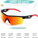 Kids Sunglasses Youth Baseball Sunglasses for Boys Girls 3-12 Polarized Softball Sports Goggles UV Protection