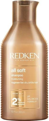 Redken All Soft Shampoo - Moisturizes & Hydrates Dry, Brittle Hair, Gently Cleanses and Softens, With Argan Oil, Safe For Color-Treated Hair