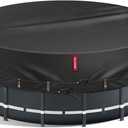 QH.HOME 10Ft Round Pool Cover, [2026 Upgraded Heavy Duty Fabric] Solar Cover for Above Ground Pools, New Super Windproof with 2 Patented Ratchet for Easy Installation, Snug Fit&UV Resistant