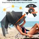 Sportneer Chair Sun Shade: UPF 50+ Universal Chair Canopy with Adjustable Angle & Back Flap, Fits Most Brands’ Beach, Camping, Lawn, Wheelchair, Fishing Chairs - Easy to Use, Lightweight, 1 Pack
