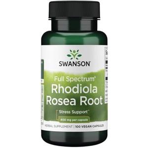 Swanson Premium Brand Rhodiola Rosea Root - Adaptogenic Herb Supplement Promoting Mood Balance & Stress Support - Natural Formula for Energy Support - (100 Capsules, 400mg Each)