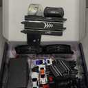 AGM MASETCH Slot Car Racing Track Set with 4 Unique Slot Cars, Battery Powered or Electric Car Track, Gift Toys for Boys Girls 8+ Years Old, MR-02