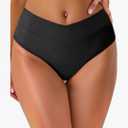 Tempt Me Women Full Coverage Bikini Bottom - V Cut Swimsuit High Waisted Bathing Suit Bottoms 2025,18W