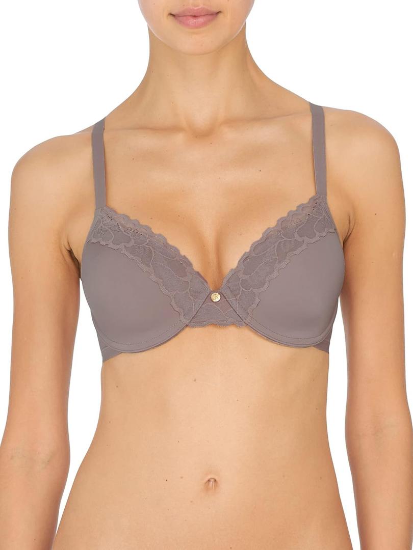 Natori Women's Refined Contour Underwire Bra (36DDD, Gunmetal)