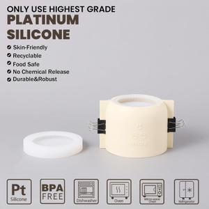 Boowan Nicole Carousel Ridged Candle Jar Silicone Molds for Concrete Cement Candle Jar Molds