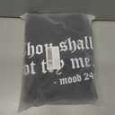 Teen Girls Womens Funny Hoodies Letter Printed Thou Shall Not Try Me Women's Hoodie Pullover Sweatshirt (Black, M)