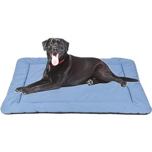 CHEERHUNTING Camping Dog Bed Pet Bed 40X32, Outdoor, Waterproof, Washable, Water-Resist, Large, Durable, Portable Travel Pet Mat (40in, Blue)